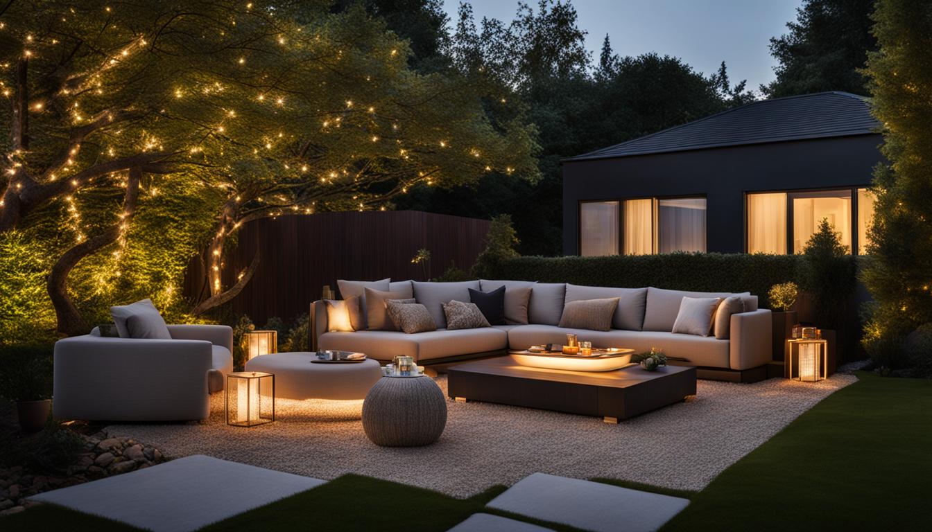 Lichterglanz im Garten: LED-Integration in Outdoor-Möbeln